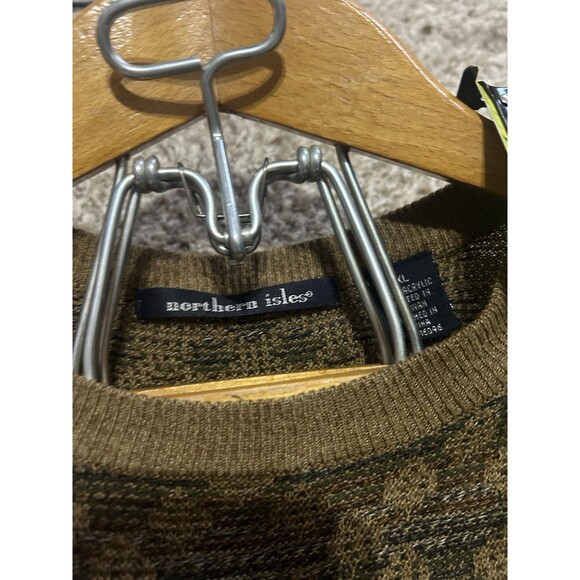 Vintage Northern Isle Sweater Men’s XL 90s Lightweight Knit Fisherman - Picture 9 of 10